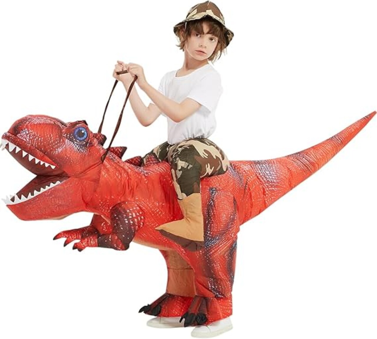 GOOSH Inflatable Dinosaur Halloween Costume Riding T Rex for Kids and Adults